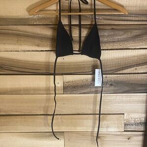 NWT PacSun Black Triangle Bikini Top size small